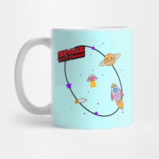 Space With Friends | Cute Kids Mug